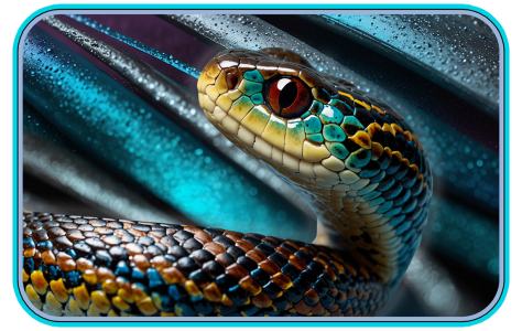 iridescent snake